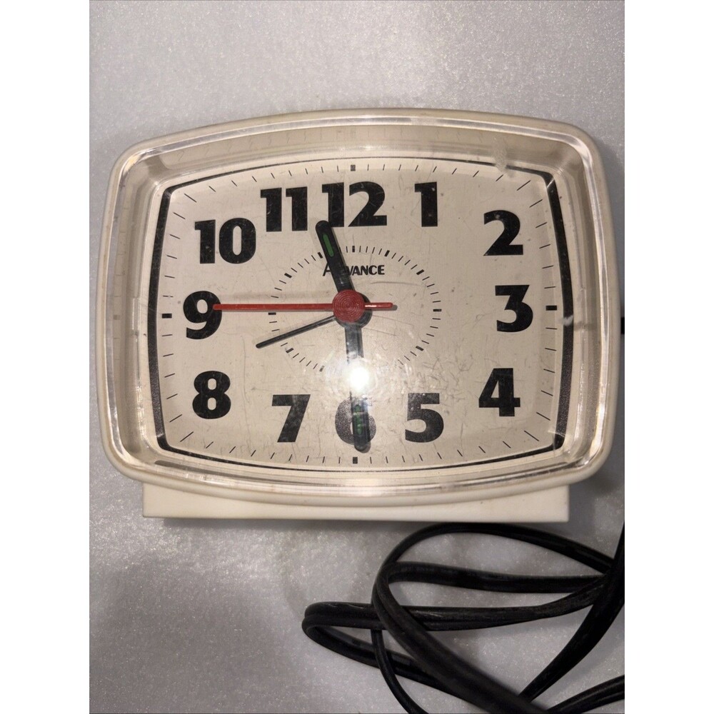 Vintage Electric Analog Alarm Clock from Advance circa 1980s Tested Works